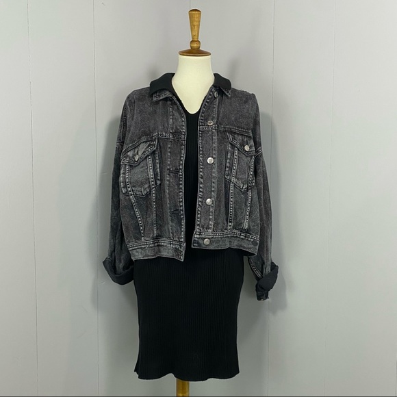 Vintage 90's Black Ribbed Knit Sweater Dress - Picture 5 of 9